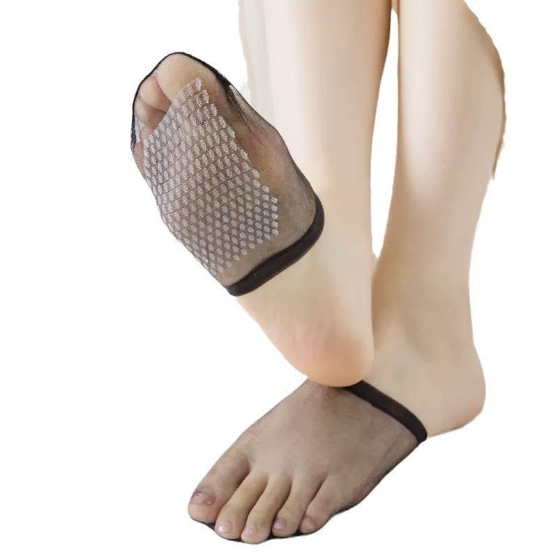 Half Socks Mules Clogs Invisible No Show Nylon Liner One Size Multi-color
