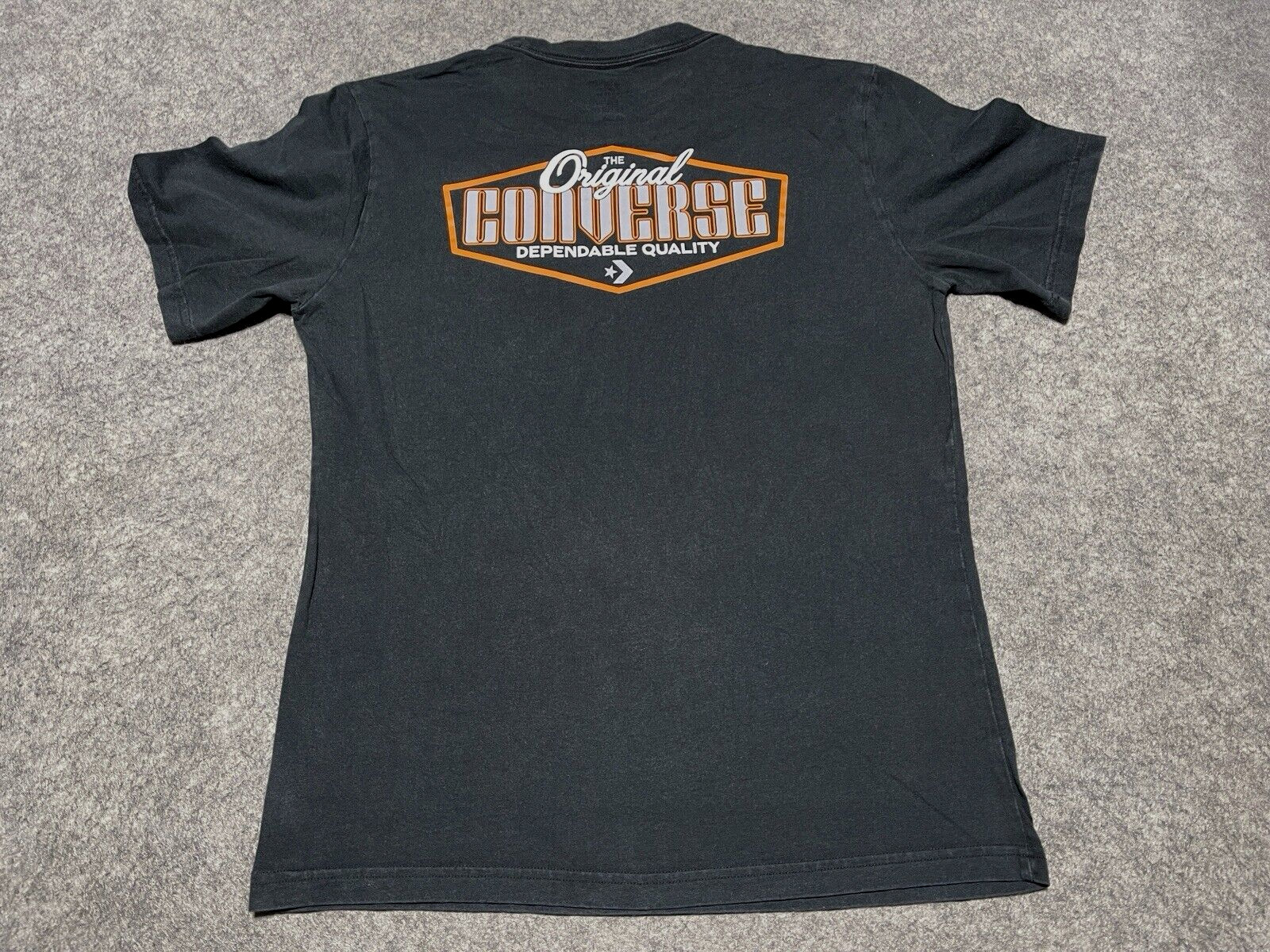 The Original CONVERSE Durable Shirt Dependable Quality Distressed Small Spots