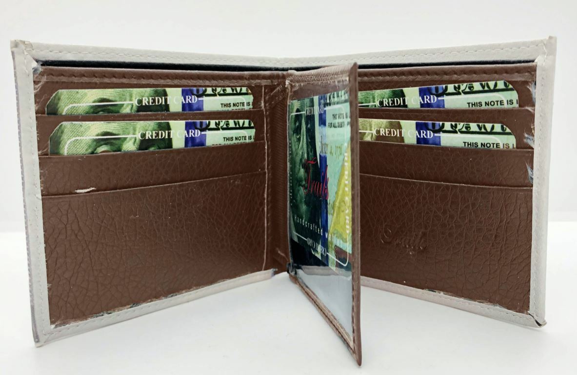 USA 100 Dollar Print Men’s Leather Bifold Novelty Wallet
