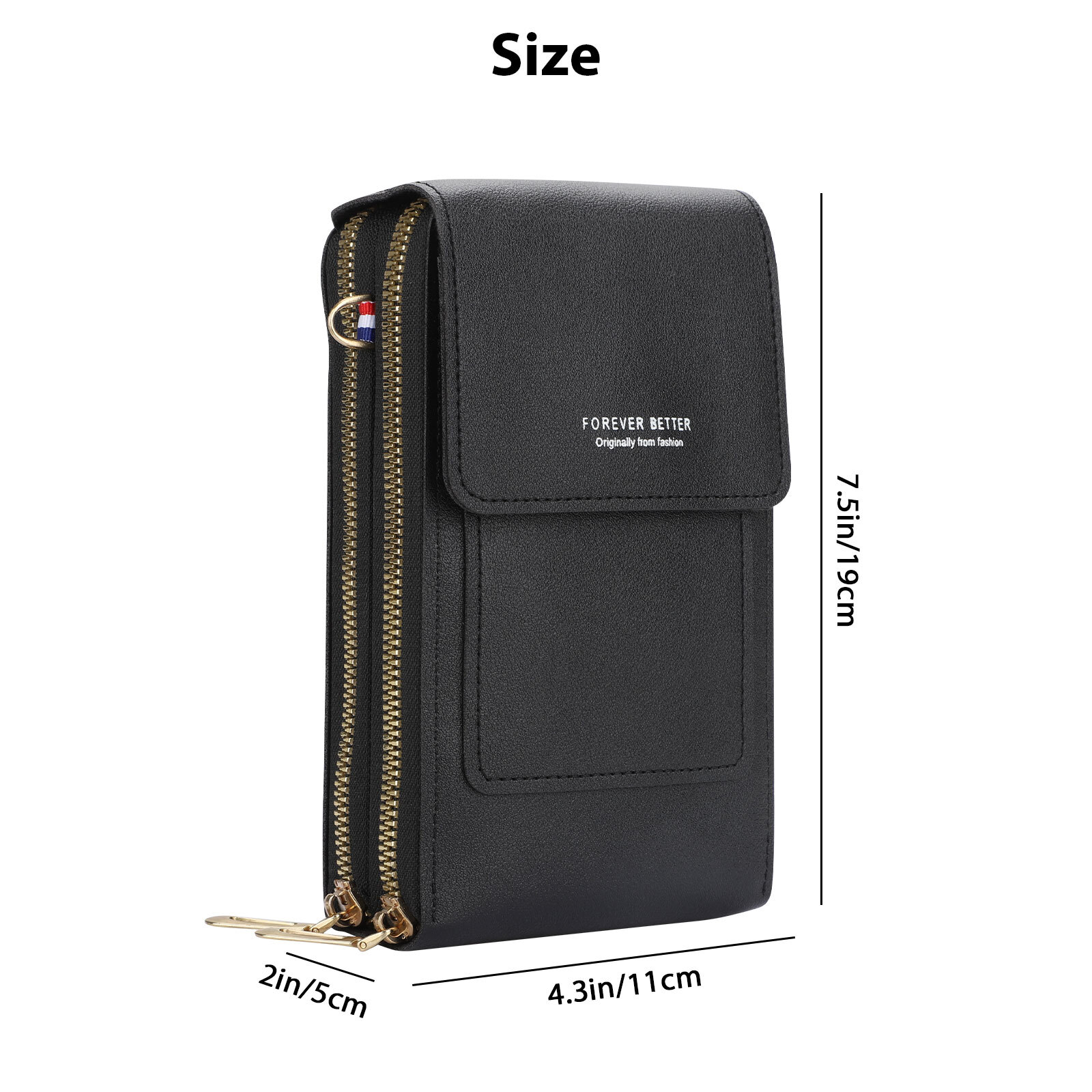 Women Touch Screen Cell Phone Bag Crossbody Shoulder Pouch Purse Key Card Case