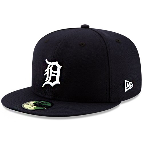 New Era Detroit Tigers Youth Fitted Hat Kids Authentic 2018 Home Navy Size 6 3/4