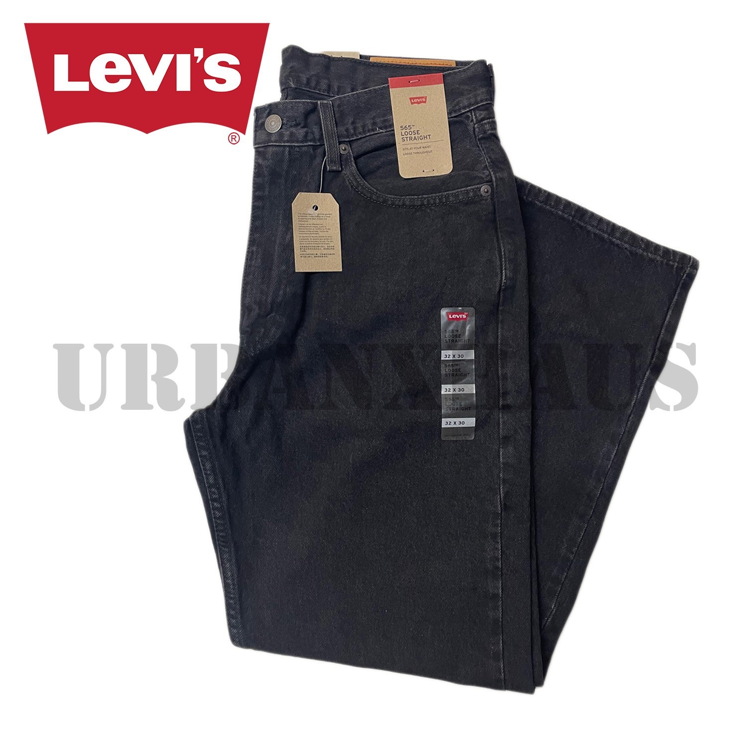 Levi’s 565 Loose Fit Men’s Straight Leg Zipper Fly Denim Jeans (30 to 46)