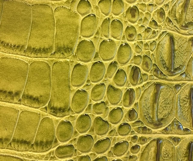 BIG NILE CROCODILE 3D Texture Faux Leather Upholstery Vinyl Fabric YARD