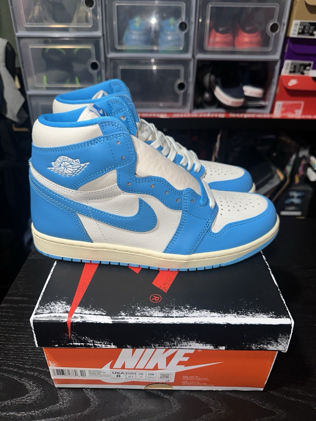 Air Jordan 1 Retro OG High Top UNC Reimagined Size 8 Mens 9.5 Womens