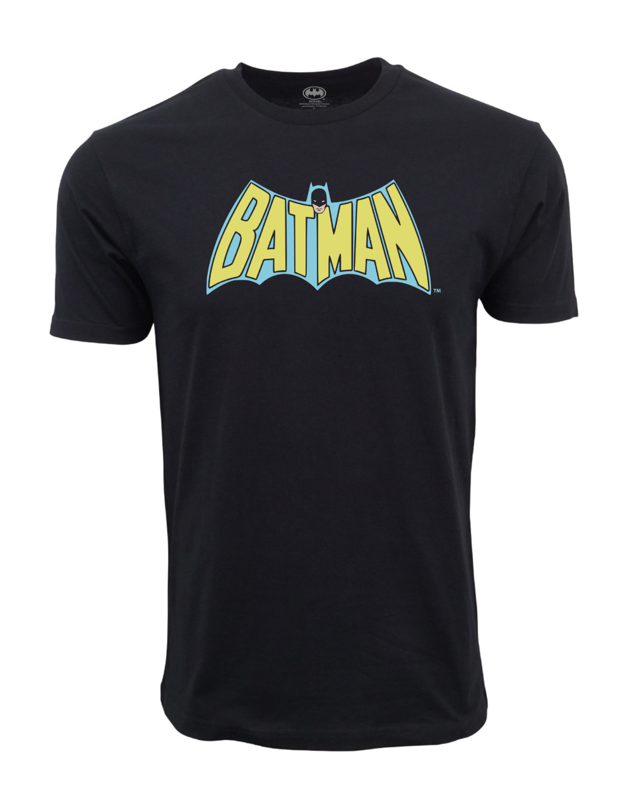 DC Men’s Batman Classic Text Bat Logo Short Sleeve T-Shirt