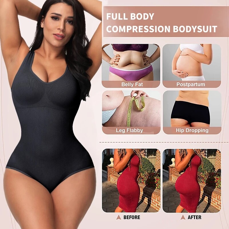 Women Slimming Bodysuits Shapewear Tummy Control Compression Full Body Shaper US