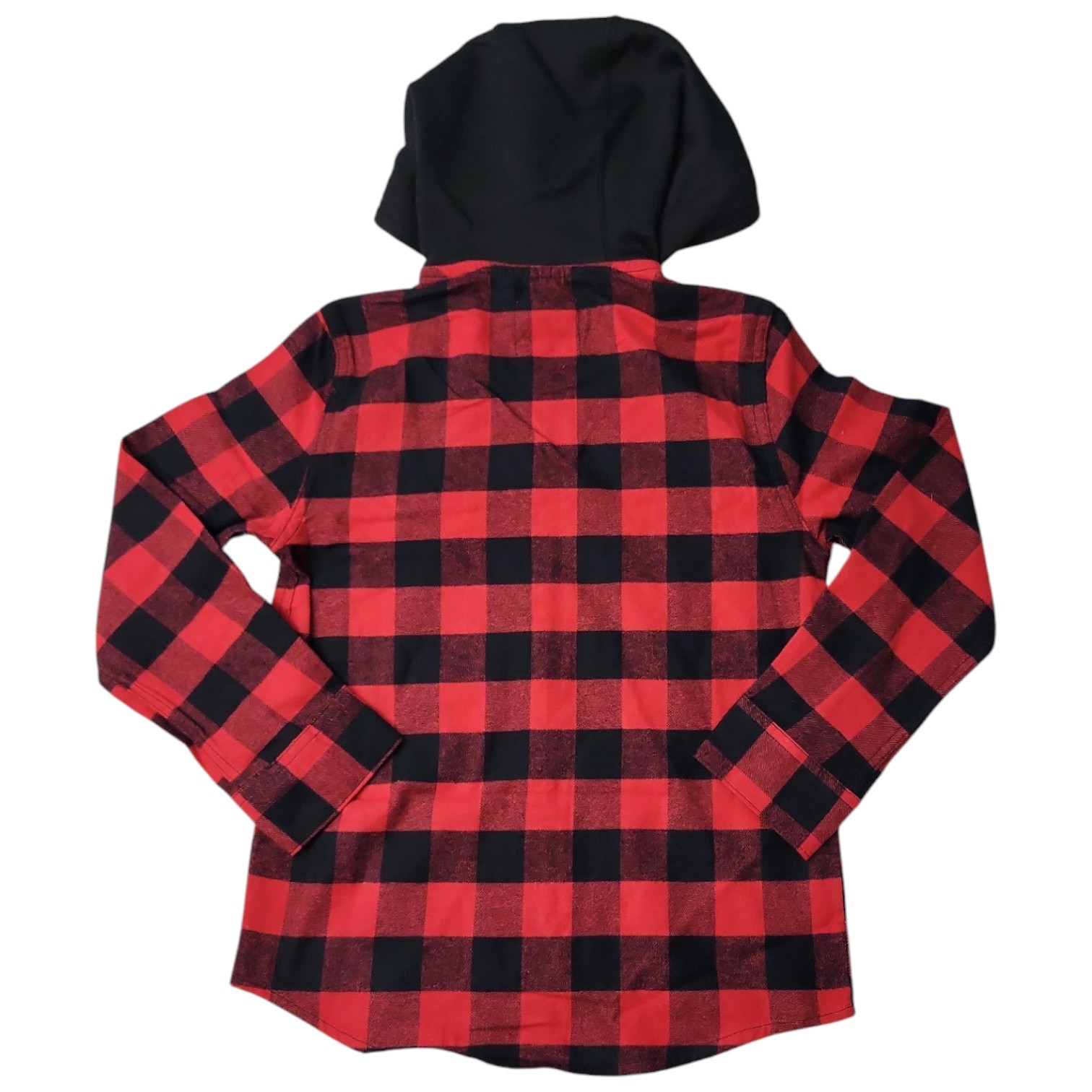 Levi’s Boys Buttons Pockets Warm Flannel Jersey Hooded Shirt