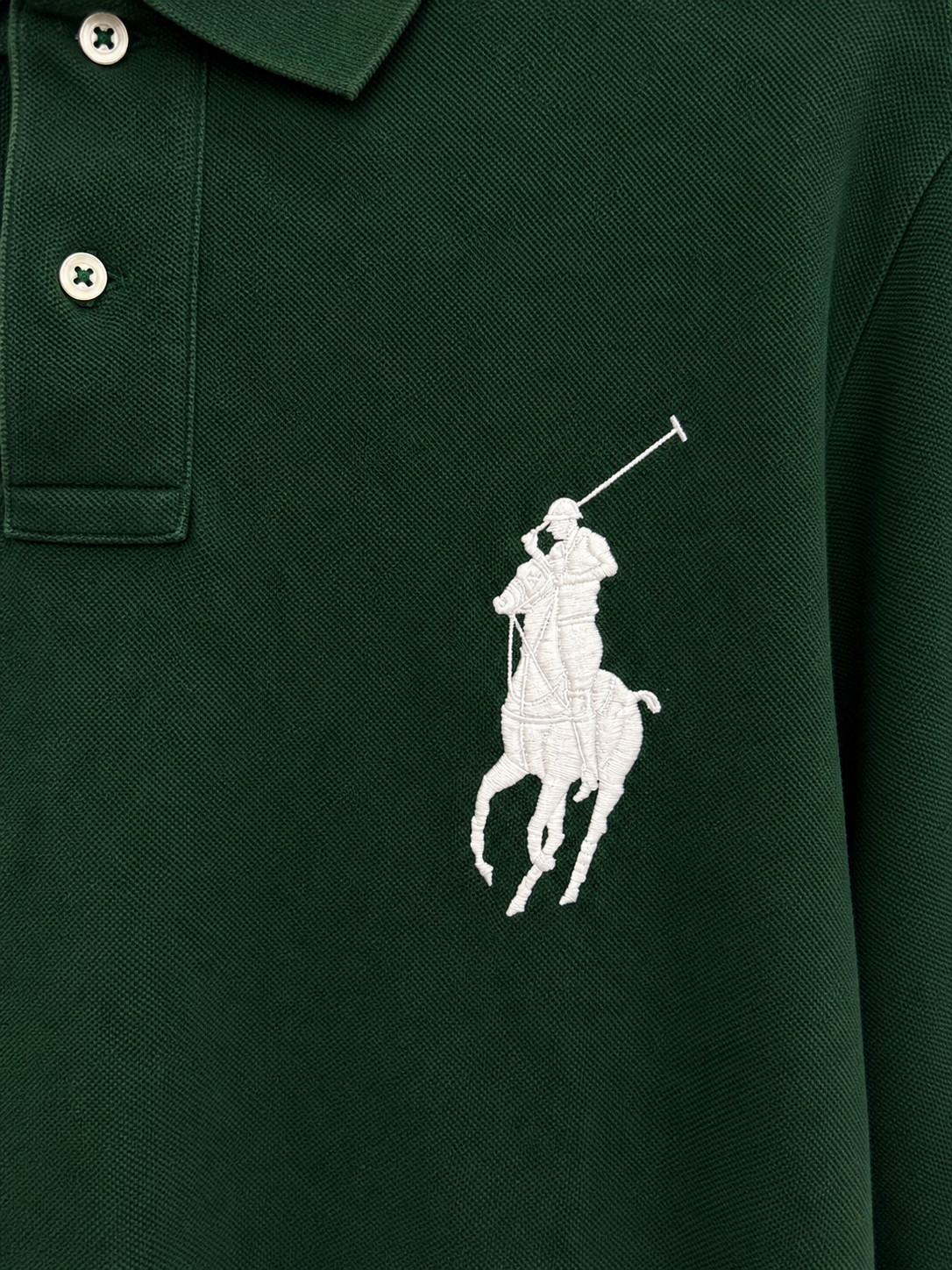Polo Ralph Lauren Germany Big Pony #3 Long Sleeve Polo Shirt Green Large