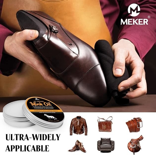 Mink Oil for Leather Boots Leather Conditioner and Cleaner 3.52Oz-All-Natural