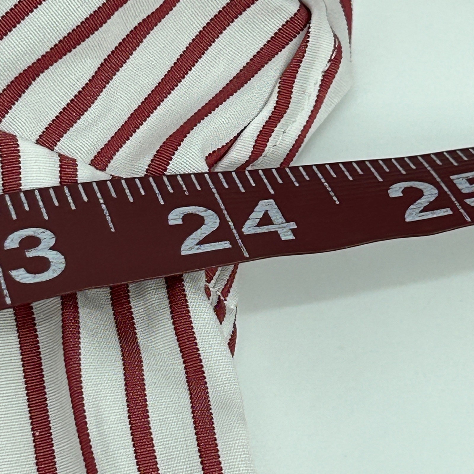 Cordone Fatto A Mano Italy Dress Shirt Men’s Size 18/45 Red White Stripes
