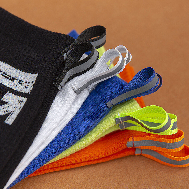 Unisex 2 Pairs Crew Socks Off Arrow Reflective Comfort White XX Athletic Socks