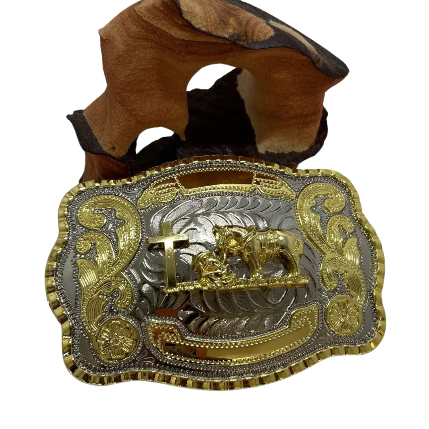 Praying Cowboy Religious Western Belt Buckle. Hebilla vaqura