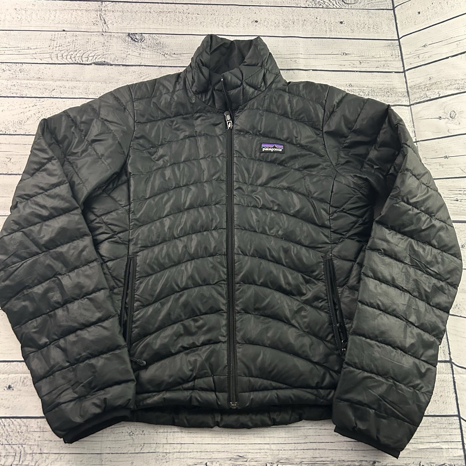 Patagonia Down Lightweight Puffy Full Zip Jacket Women’s Small Black