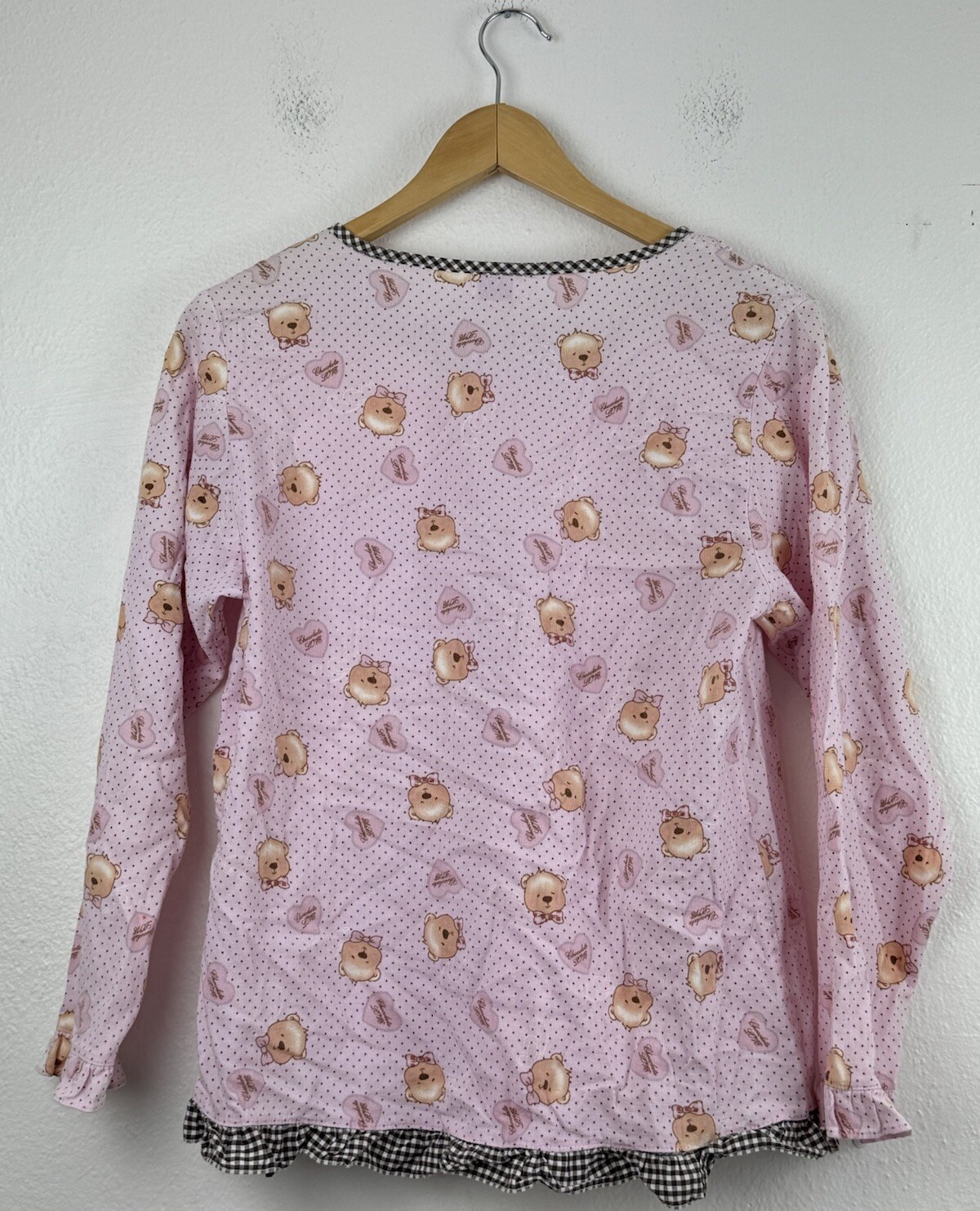 BYC Pretty & Lovely Wear Sweet Lolita Pink Teddy Bear Blouse Top Pockets