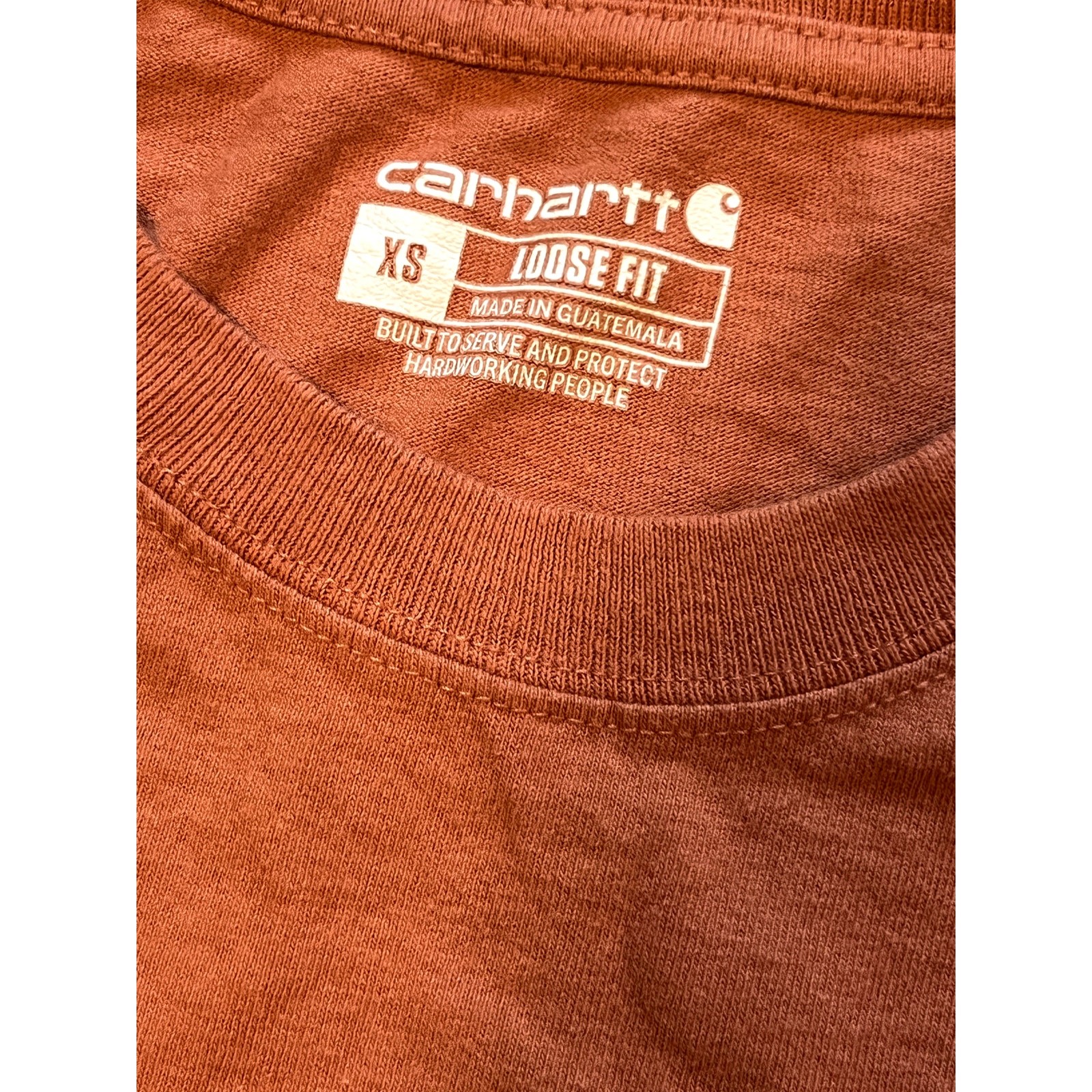 Carhartt Orange XS Loose Fit Utility Workwear Outdoor Camp Carpenter Casual
