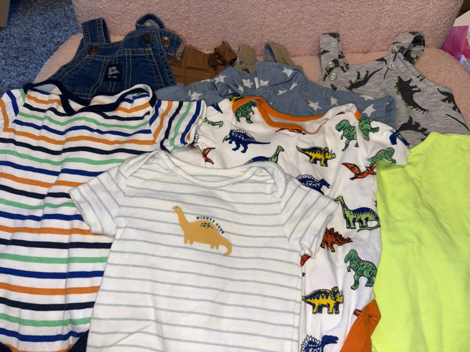 Boys 3M, 3-6M, 6-9M, and 9M Lot 13pc See Description OverallsBodysuitsPants