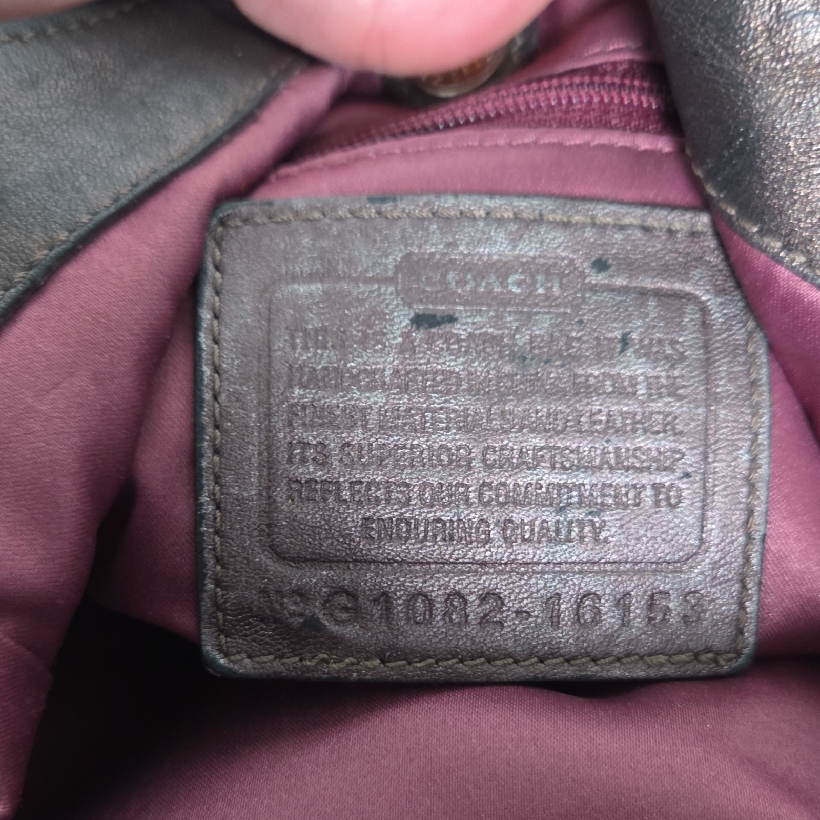 Vintage Coach Maggie Singature Hobo Shoulder Bag
