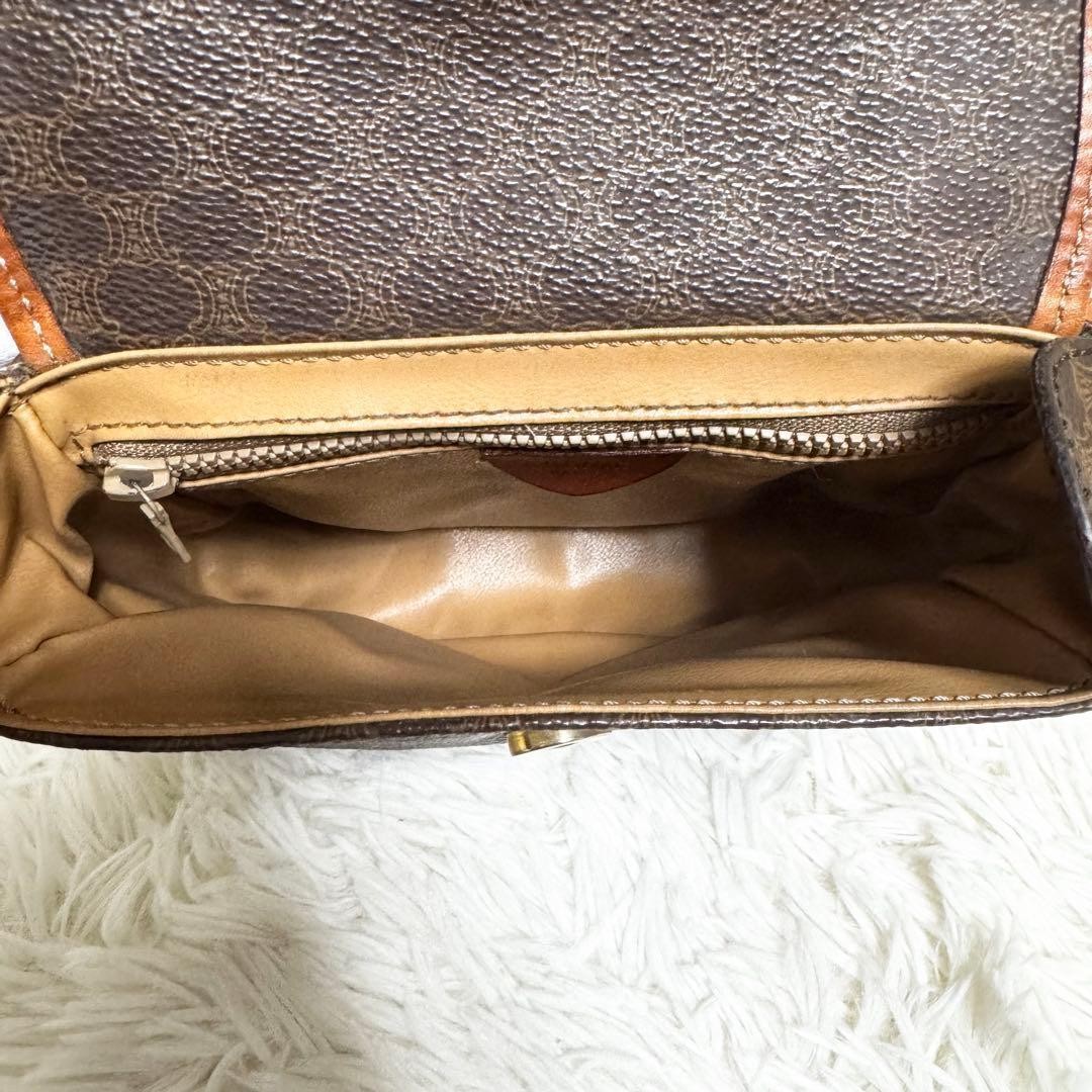 Celine Shoulder Bag Macadam Leather Crossbody Unisex Gold Gancini Japan