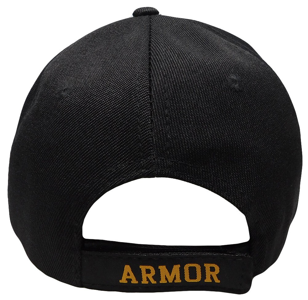 US Army Armor Tank Black Shadow Acrylic Adjustable Embroidered Cap Hat Licensed