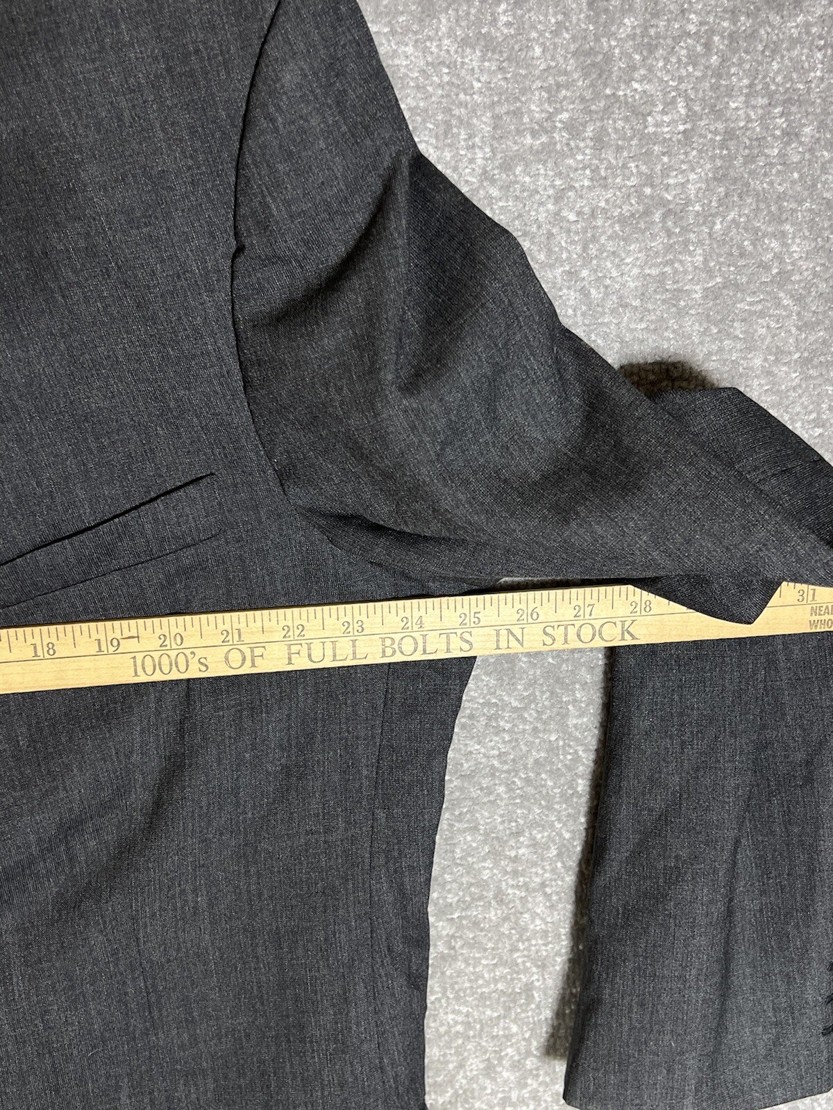 Andrew Fezza All Seasons Cashmere Wool Blazer Mens Size 46L Gray Pockets