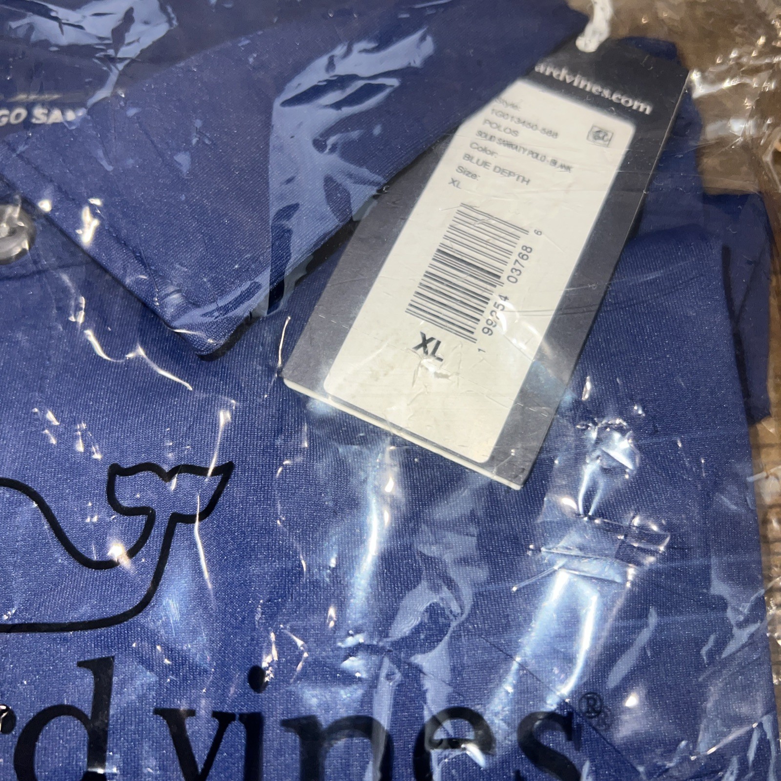 Vineyard Vines Solid On The Go Sankaty Performance Polo XL Blue Depth NWT