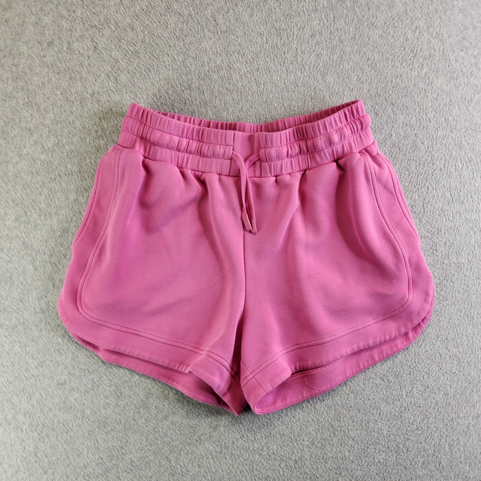 Varley Shorts Womens M Pink Ibis Rose Ollie High Rise 3.5 Double Soft Lounge