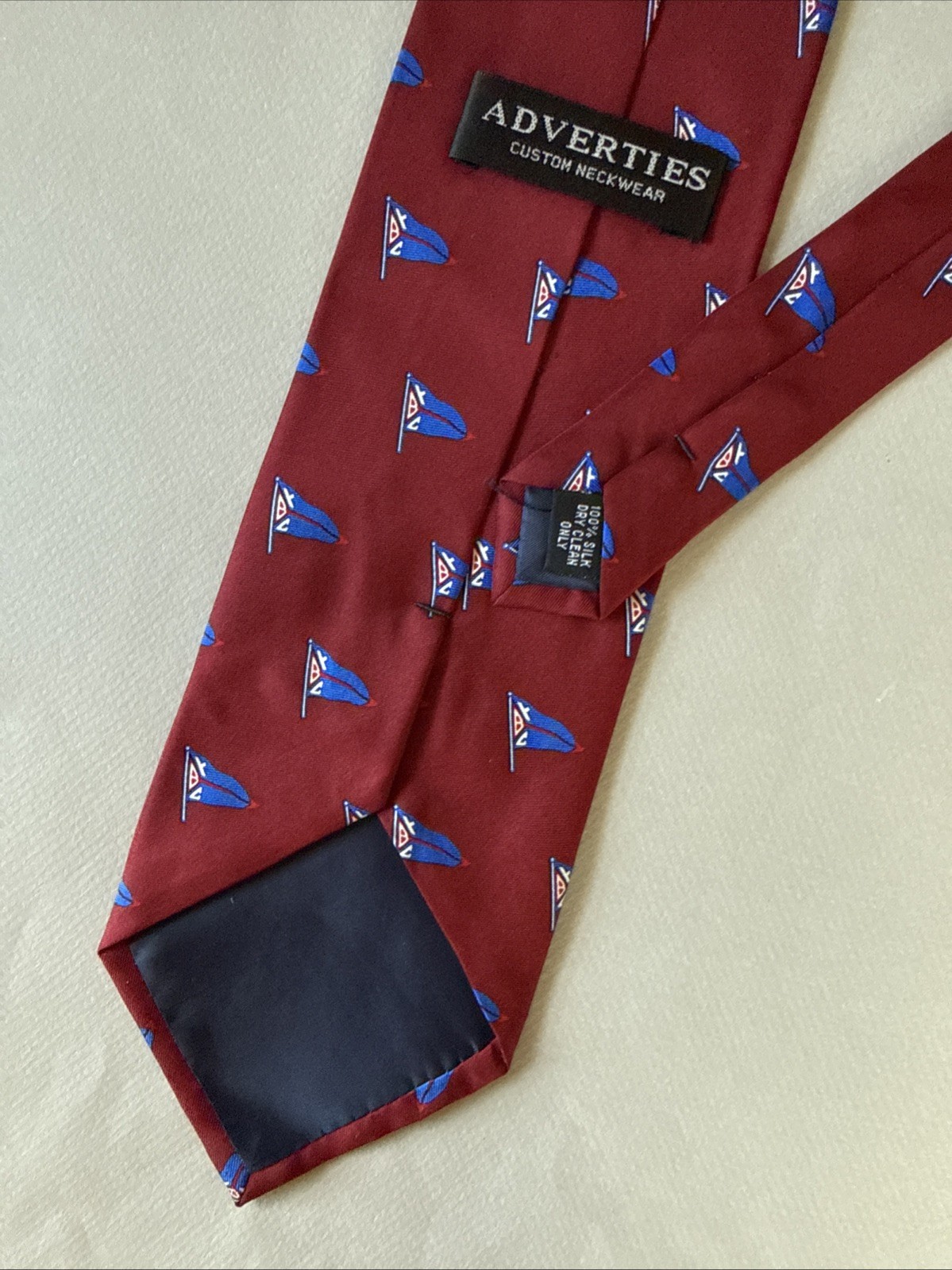 BAYVIEW YACHT CLUB BYC Red Burgeee Nautical Flag Pennant Silk Mens Tie FREE SHIP
