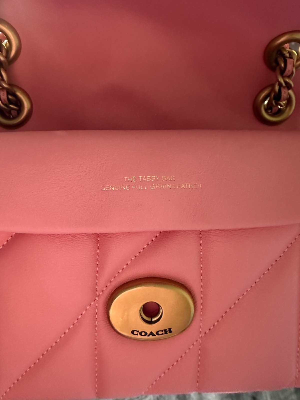 Pink Coach Quilted Tabby bag new bright pink never used