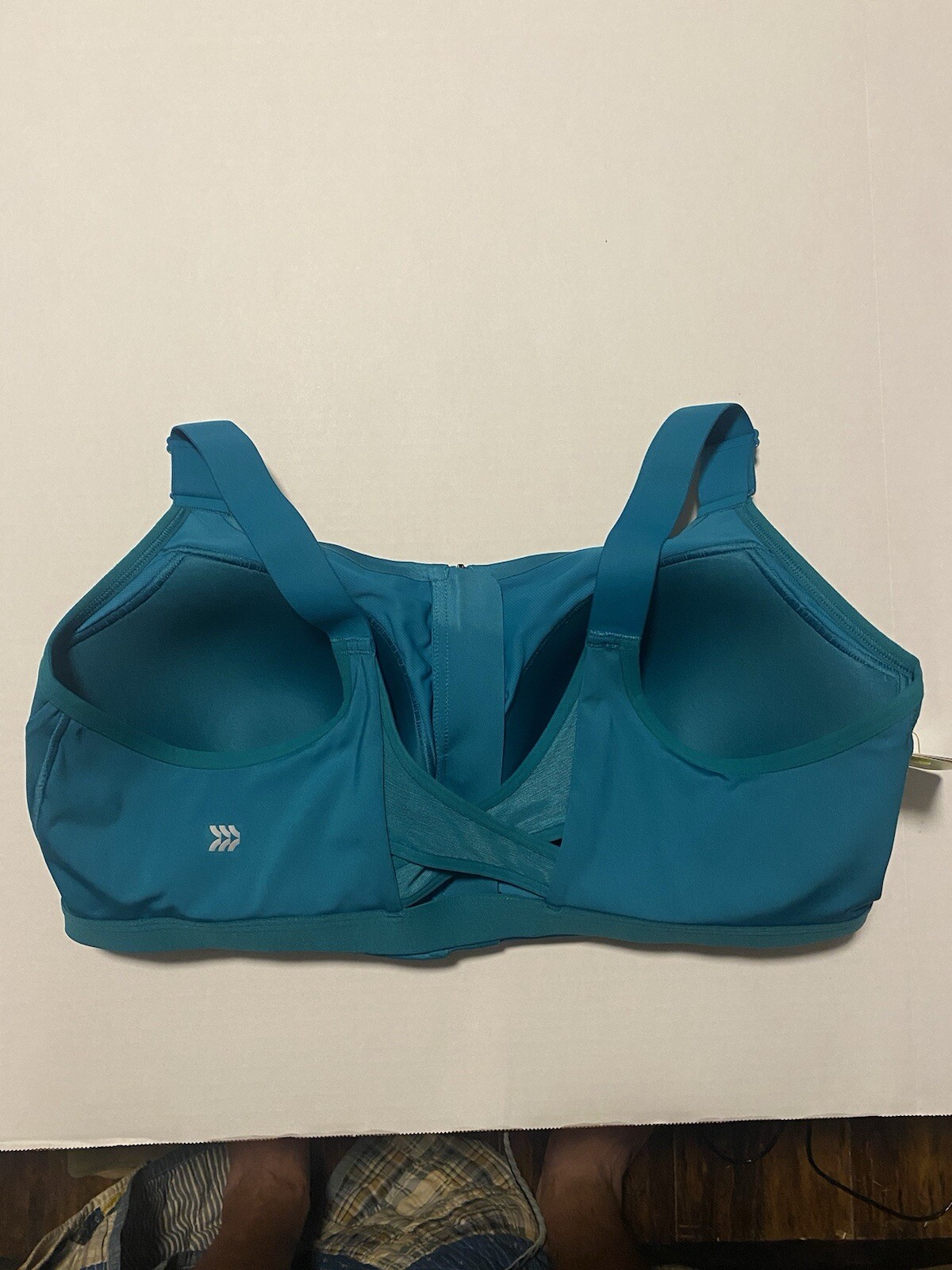 44D All in Motion Womens High Support Sculpt Zip-Front Mesh Crossback Sports Bra