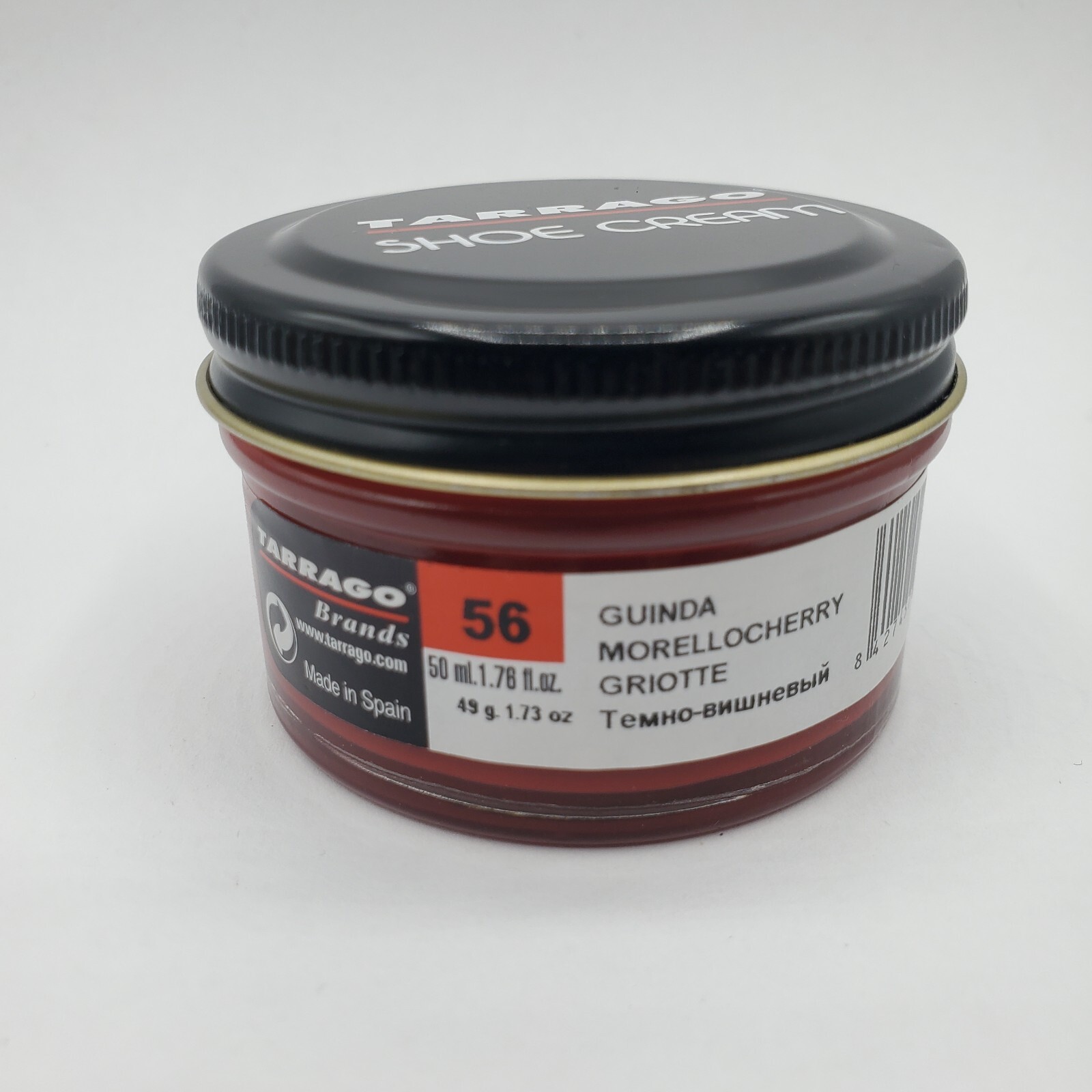 Tarrago Shoe Polish # 56 Morellocherry Cream Leather Protector 1.78 oz. 50ml
