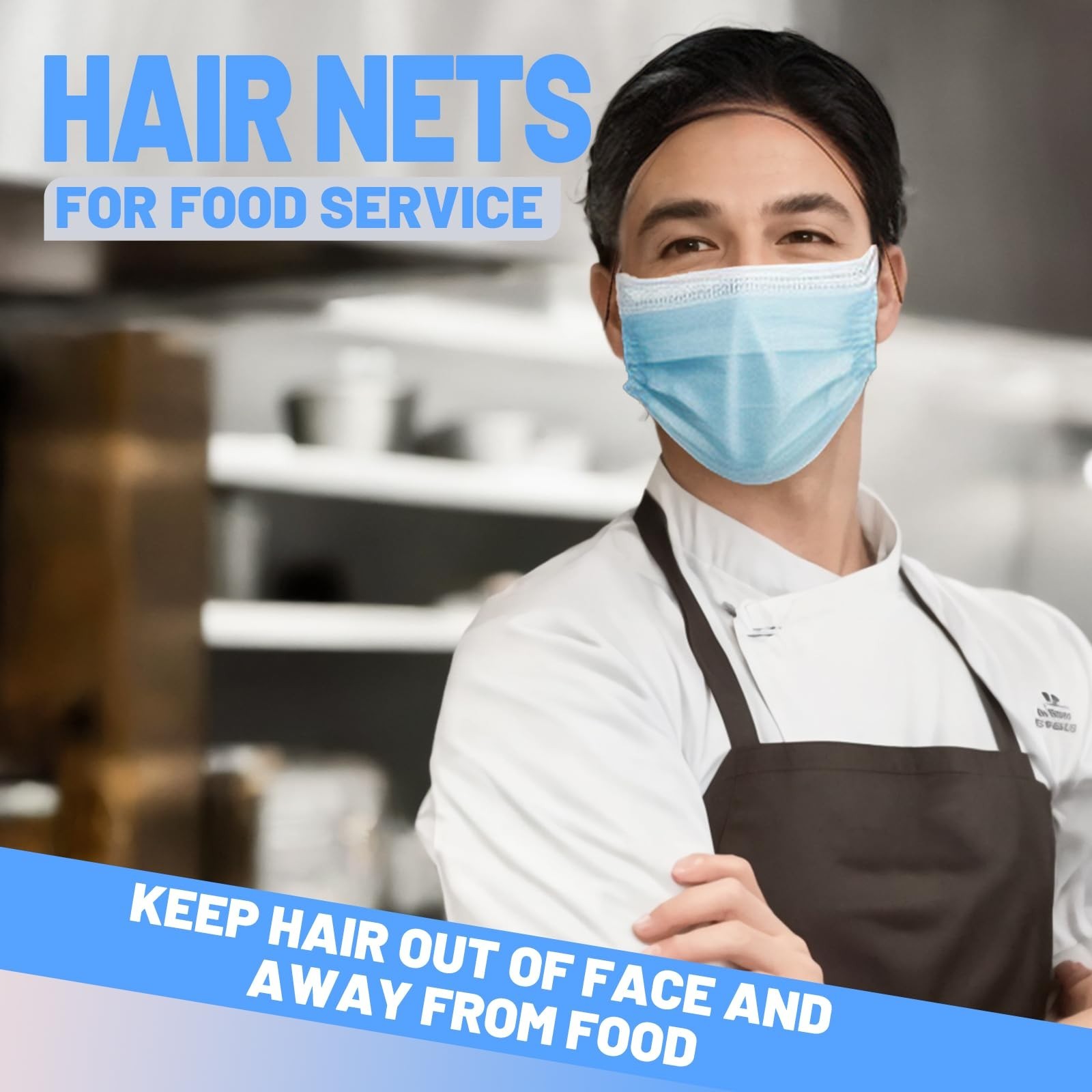 60 pcs Black Hair Nets for Food Service – Invisible Nylon Hairnets for Buns, 24