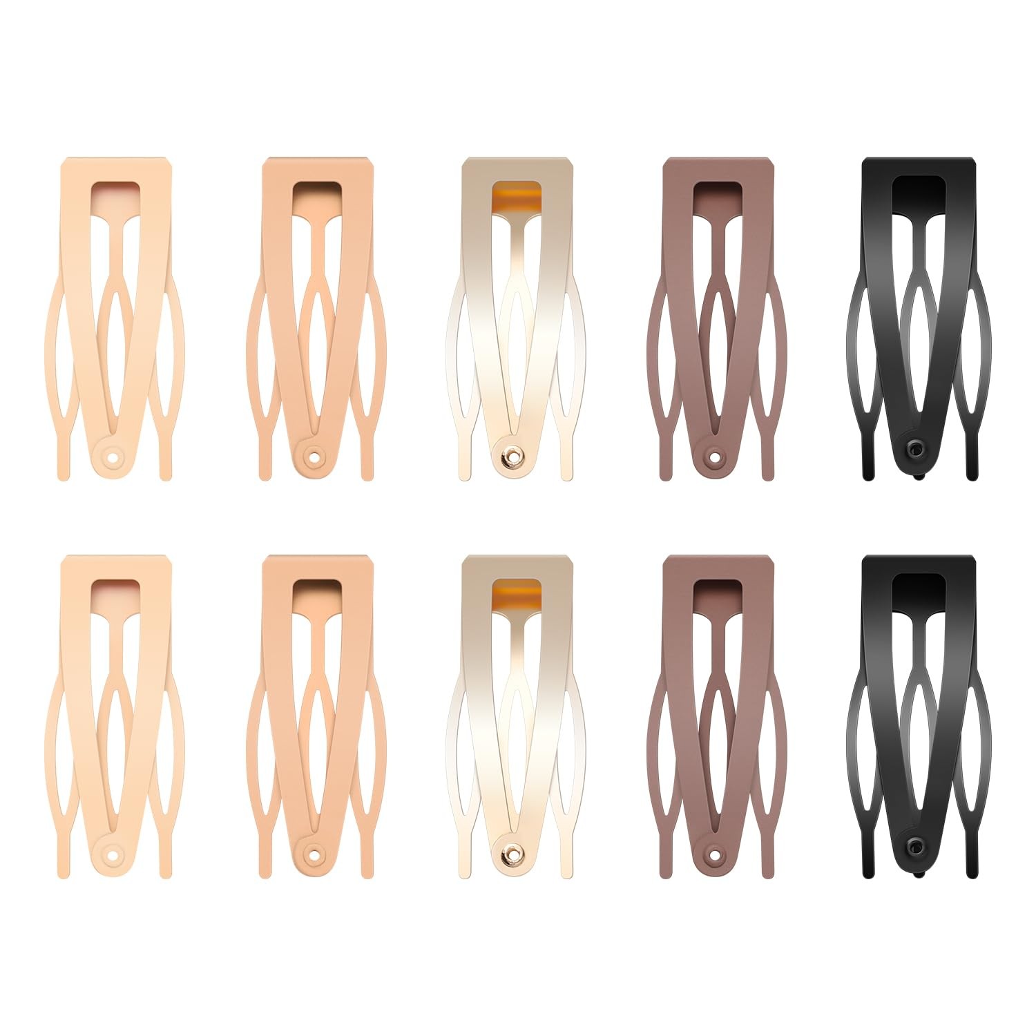 10 Pcs Double Grip Hair Clips, Metal Snap Hair Clips Hair Barrettes for Women…
