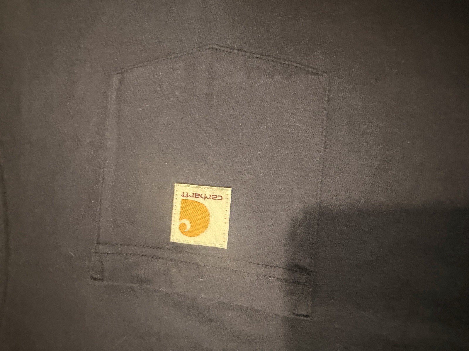 Carhartt Men’s Loose Fit Pocket T-Shirt Navy L Cotton Knit Crew Neck