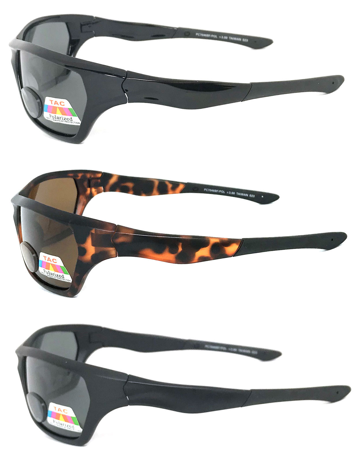 POLARIZED BIFOCAL READING SUN GLASSES BF137 UV400 +1.50, +2.00, +2.50, +3.00