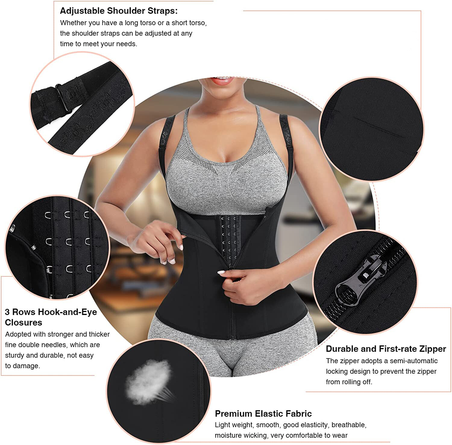 Fajas Reductoras Colombianas Body Shaper Waist Trainer Tummy Control Tank Top US