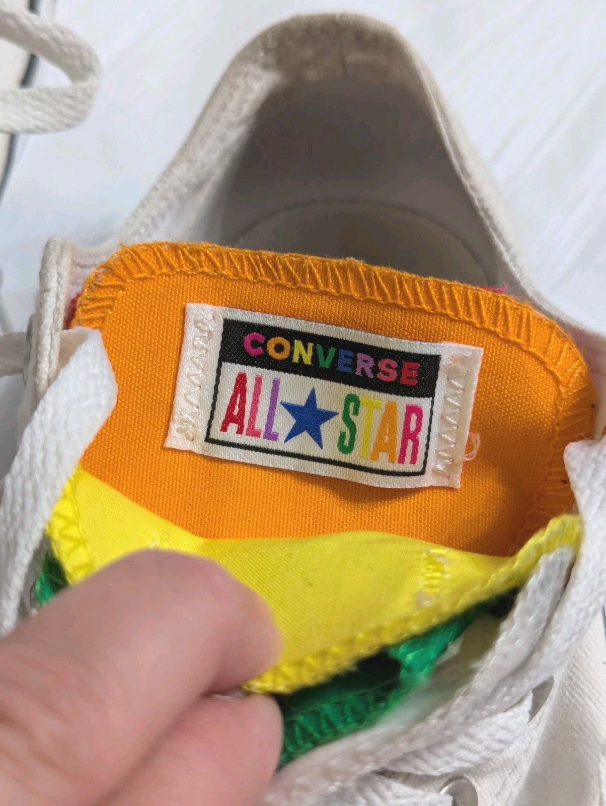 Sneakers Converse All Stars RAINBOW TONGUES Low Top Unisex Shoes Sz W8 M6 Pride