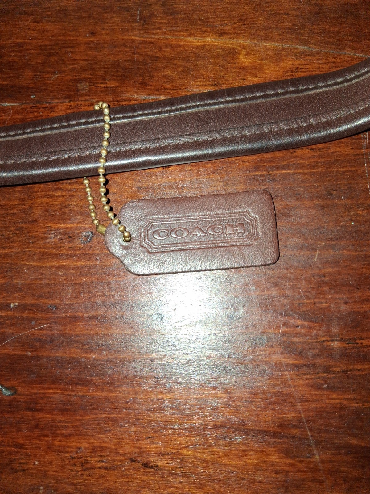 Vintage COACH Mini Ergo Crescent Shoulder Bag 9027 Brown Glove Tanned Leather