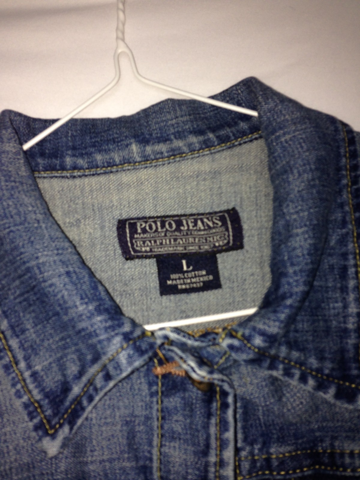 Vintage Polo Ralph Lauren Jeans Co Blue Denim Jacket (Size L)