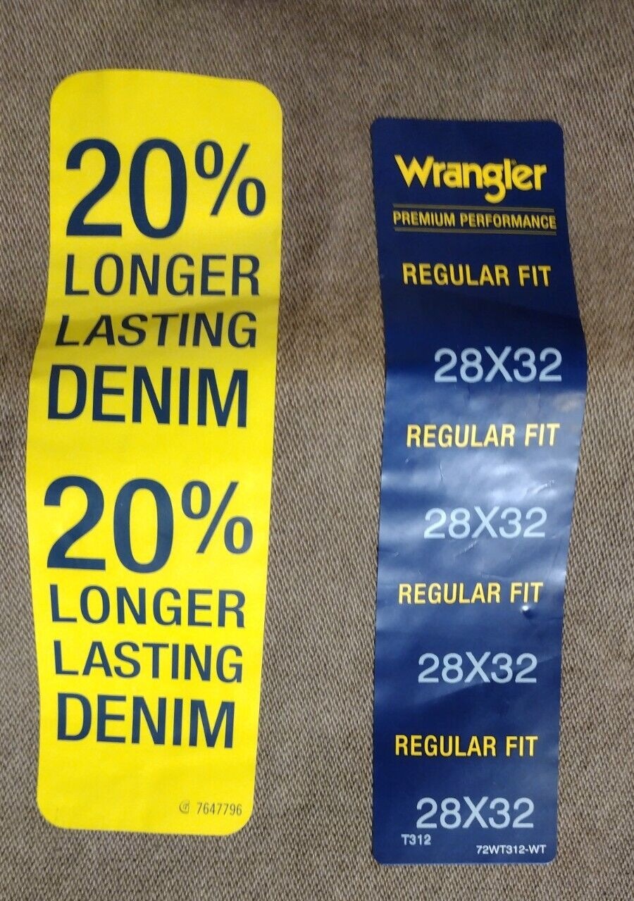 Wrangler Men’s Cowboy Cut Regular Fit Premium Performance Tan Size 28×32 47MWZDR