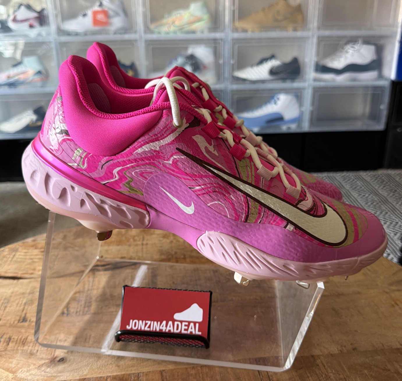 Size 14 Nike Alpha Huarache Mother’s Day Elite Low Baseball Cleats FZ7345-600