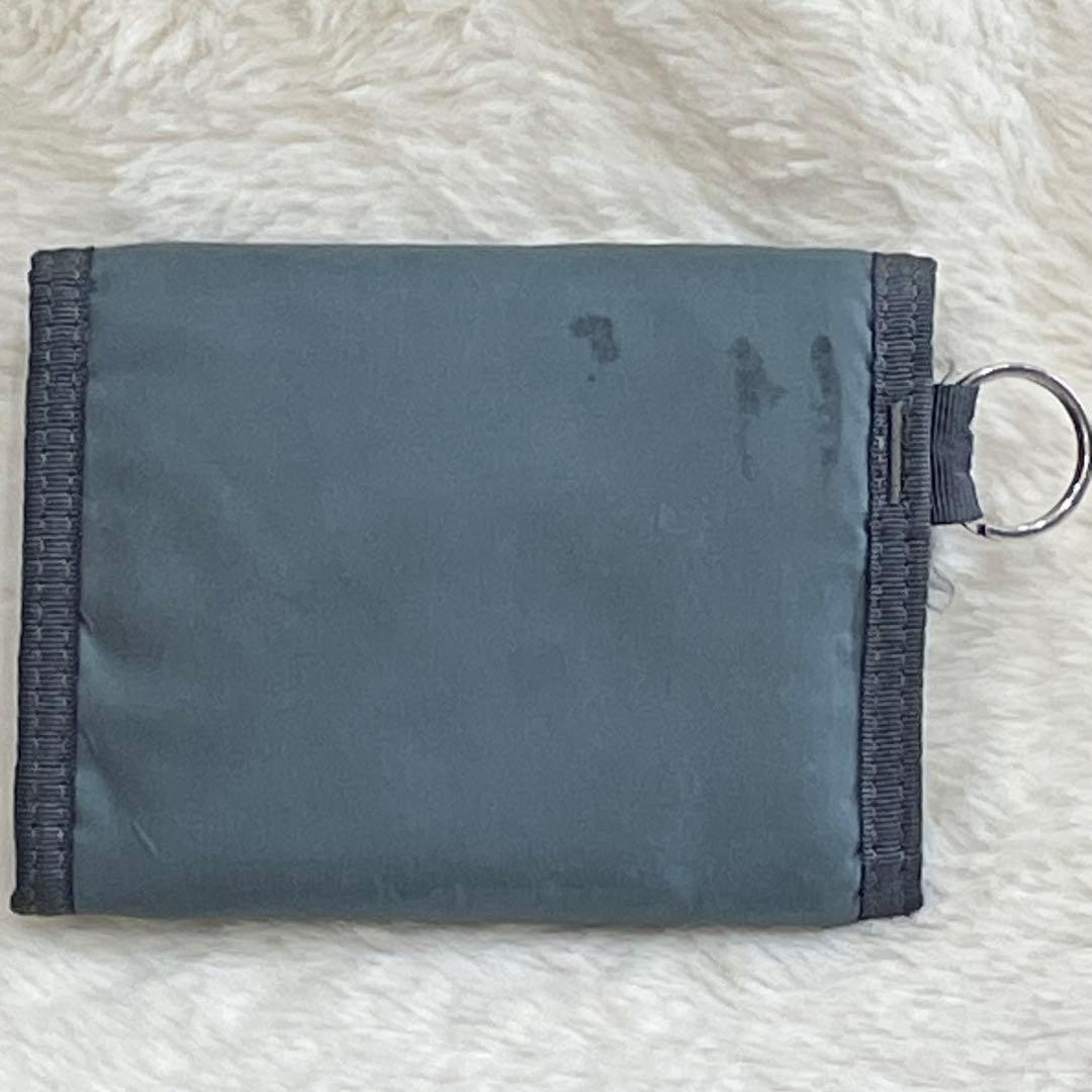 Porter Capsule Gray Bifold Wallet Nylon Compact Card Coins Used