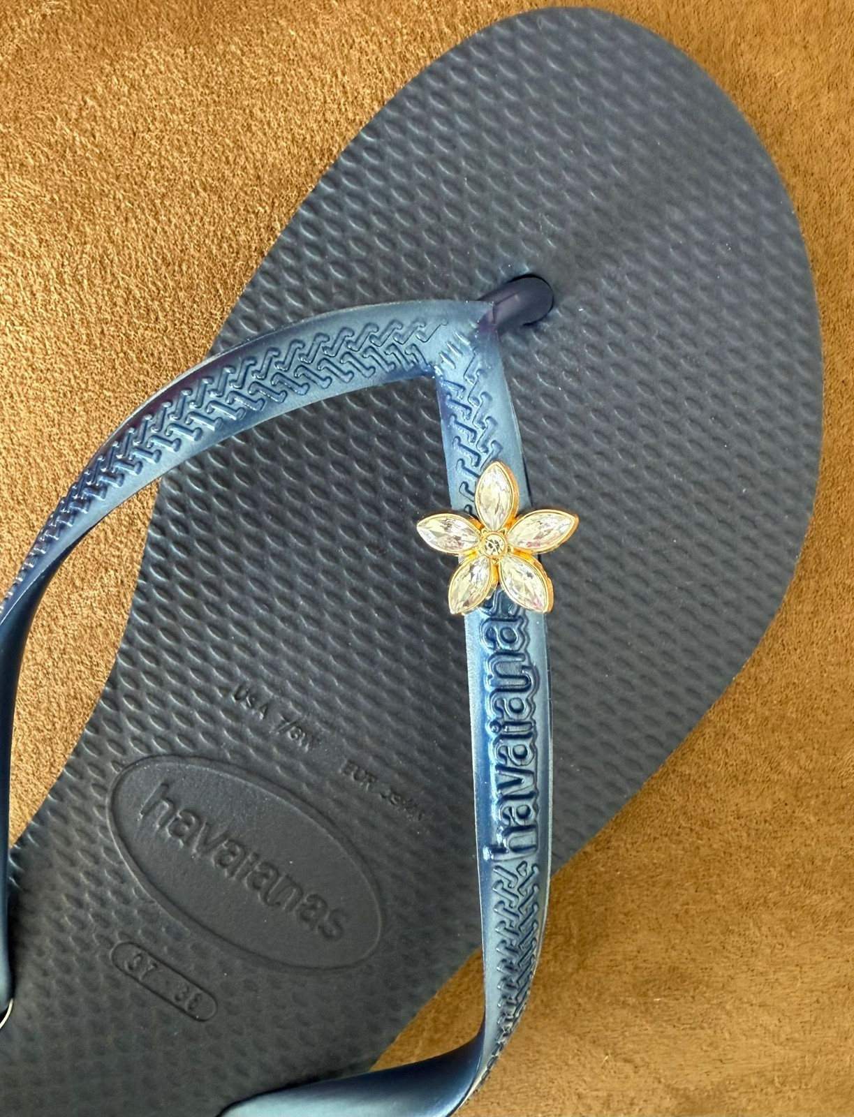 Original Havaianas Flip Flops Women Slim with Flowers and Personalized Charm