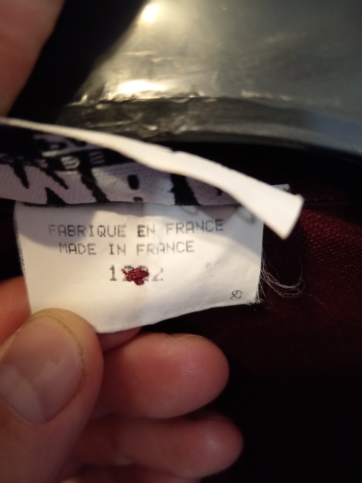 MBA Unikat Mode Bis Associes Paris Made in France burgundy vintage retro jacquar