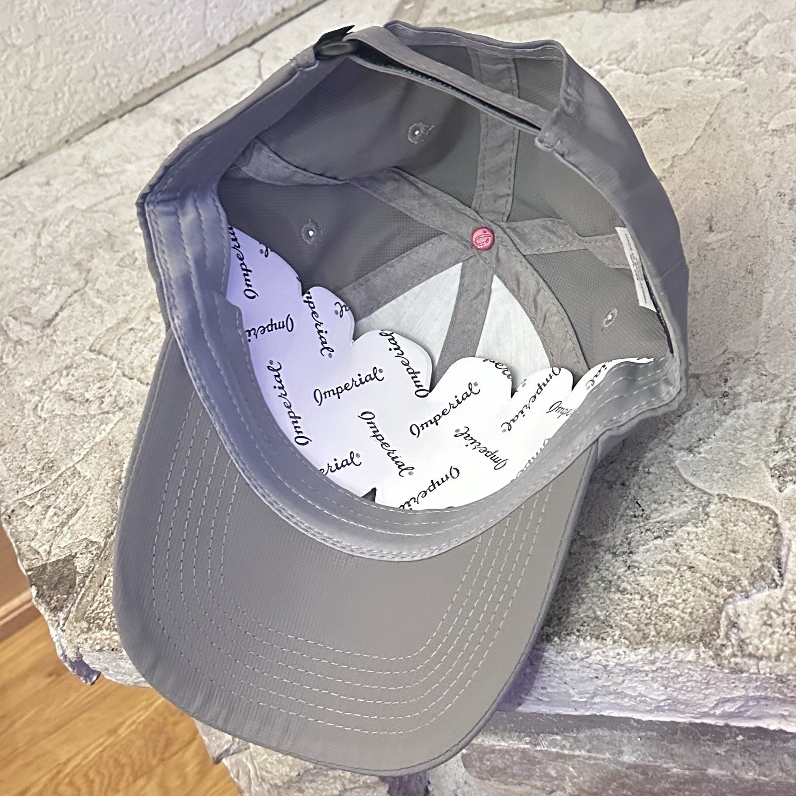 New Imperial True Fit UPF 50+ Gray Microfiber Strapback Blank Hat Golf Cap OSFM