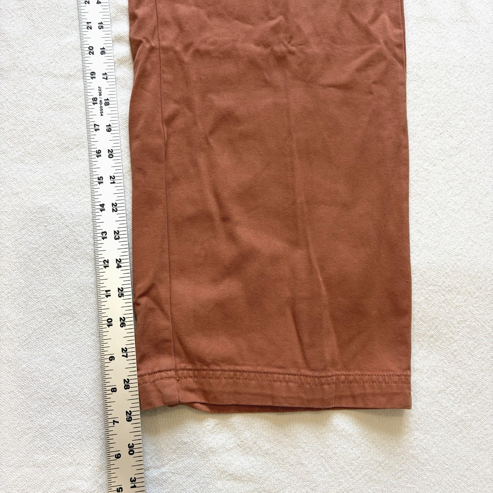 Big Bud Press Orange Rust Short Sleeve Jumpsuit M Pockets Elastic Waist Cotton