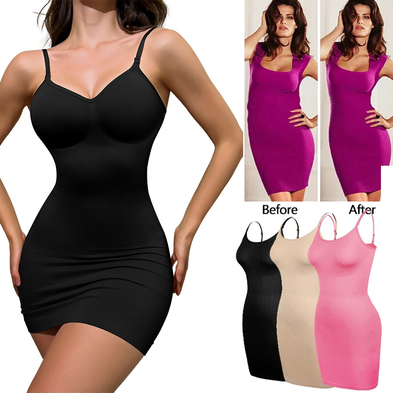 Women Shapewear Bodysuits Belly Control Seamless Slimming Full Slip Body Shaper
