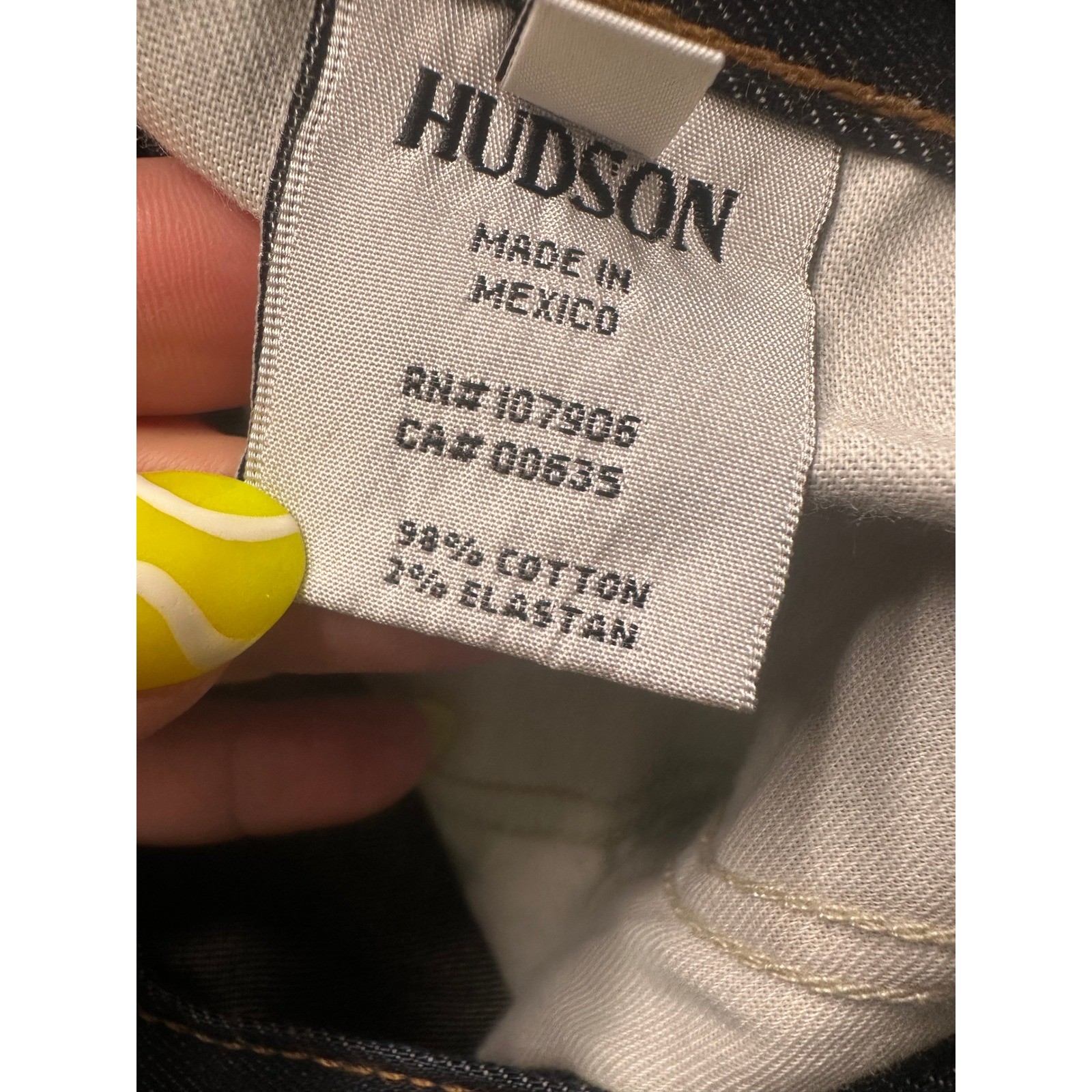 Hudson Byron Straight Jeans Mens 32×33 Indigo Dark Wash Denim M255DBG