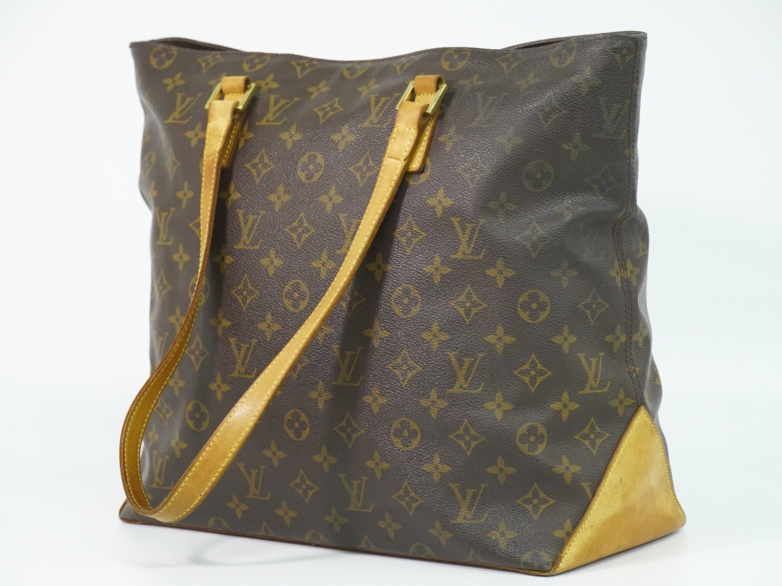Louis Vuitton Cabas Mezzo M51151 Monogram Canvas Shoulder Tote Bag Brown