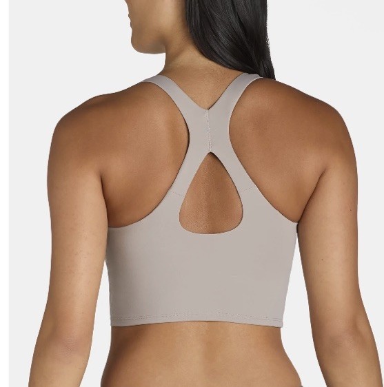 Avia Women’s Medium Support Square Neck Sports Bra Taupe Brown Multi- Sizes New