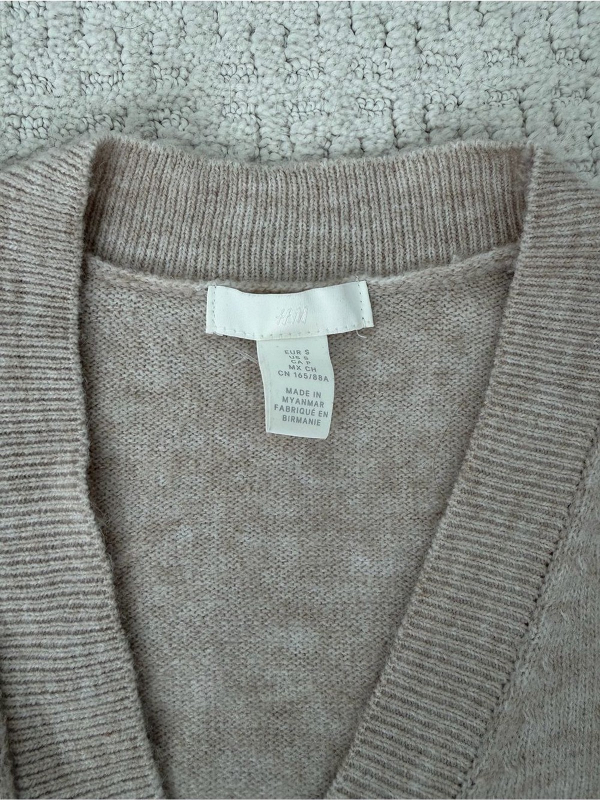 H&M Women’s Cowl Neck Sweater – Cream Beige